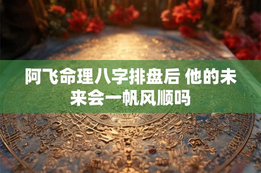 阿飞命理八字排盘后 他的未来会一帆风顺吗