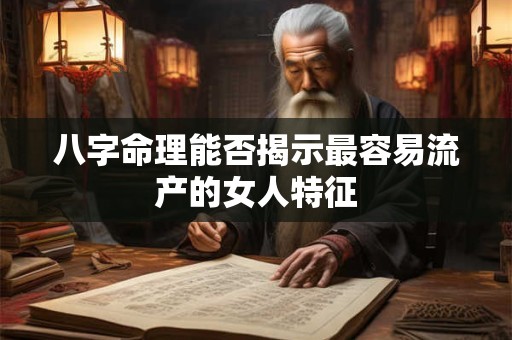 八字命理能否揭示最容易流产的女人特征