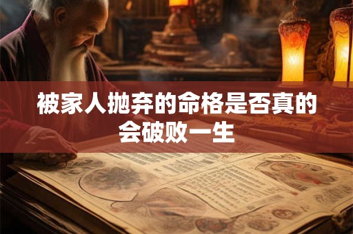 被家人抛弃的命格是否真的会破败一生