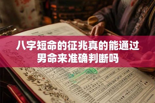 八字短命的征兆真的能通过男命来准确判断吗