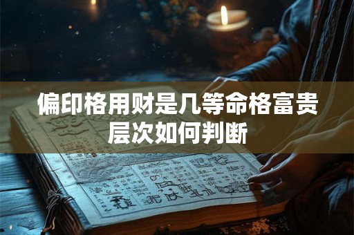 偏印格用财是几等命格富贵层次如何判断