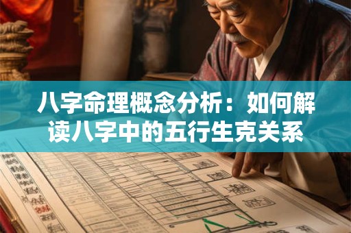 八字命理概念分析：如何解读八字中的五行生克关系