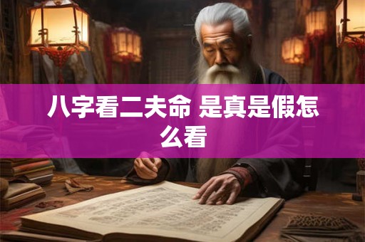 八字看二夫命 是真是假怎么看