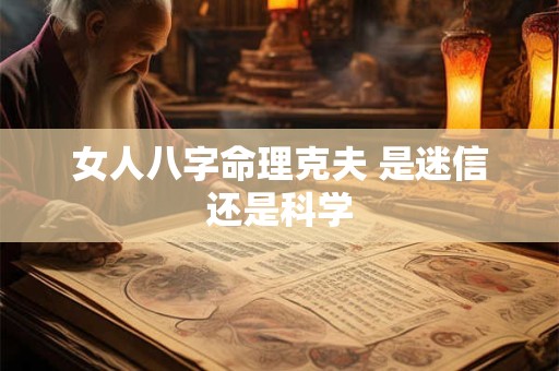 女人八字命理克夫 是迷信还是科学