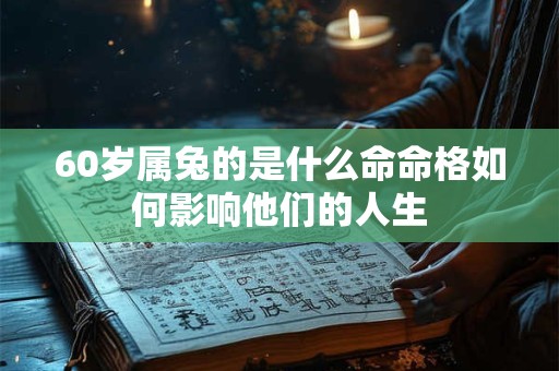 60岁属兔的是什么命命格如何影响他们的人生