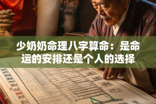 少奶奶命理八字算命：是命运的安排还是个人的选择
