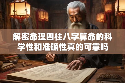 解密命理四柱八字算命的科学性和准确性真的可靠吗