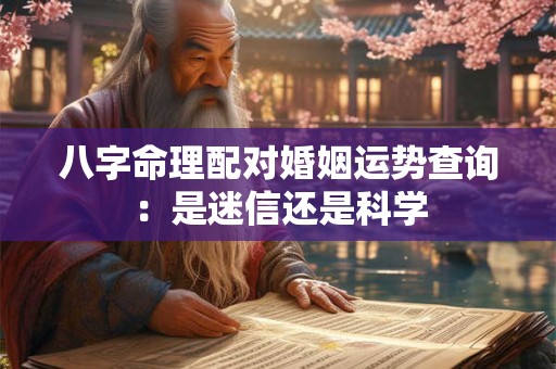 八字命理配对婚姻运势查询：是迷信还是科学