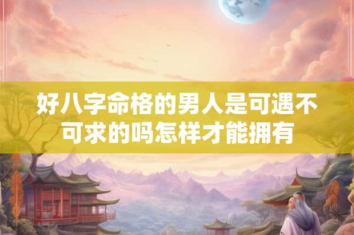 好八字命格的男人是可遇不可求的吗怎样才能拥有