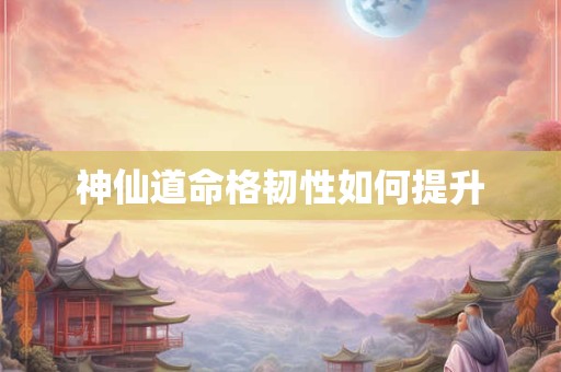 神仙道命格韧性如何提升