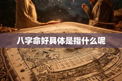 八字命好具体是指什么呢