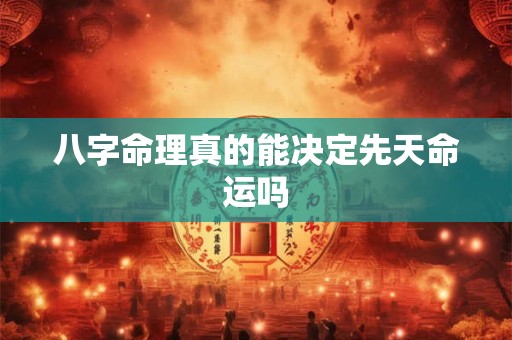 八字命理真的能决定先天命运吗