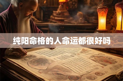 纯阳命格的人命运都很好吗