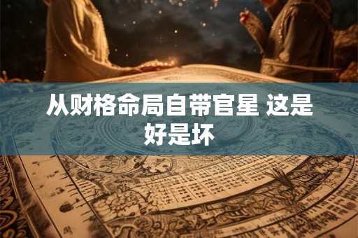 从财格命局自带官星 这是好是坏