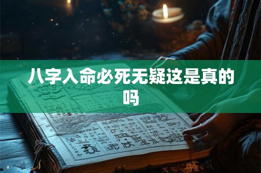八字入命必死无疑这是真的吗