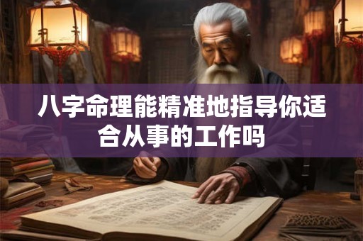 八字命理能精准地指导你适合从事的工作吗