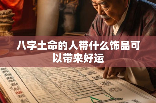 八字土命的人带什么饰品可以带来好运