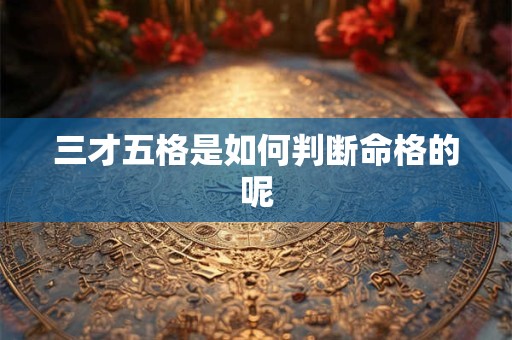 三才五格是如何判断命格的呢