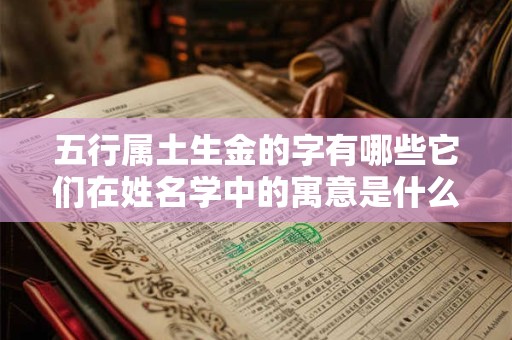 五行属土生金的字有哪些它们在姓名学中的寓意是什么