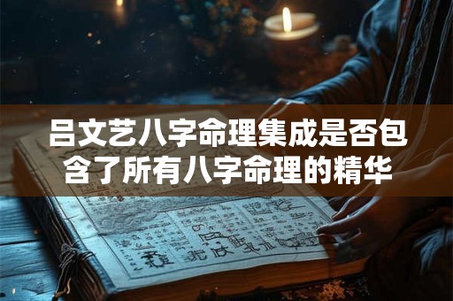 吕文艺八字命理集成是否包含了所有八字命理的精华