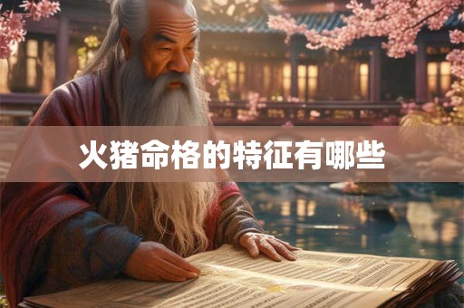 火猪命格的特征有哪些