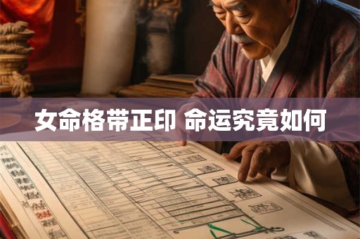 女命格带正印 命运究竟如何