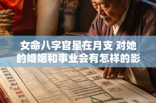 女命八字官星在月支 对她的婚姻和事业会有怎样的影响呢
