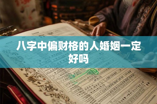 八字中偏财格的人婚姻一定好吗