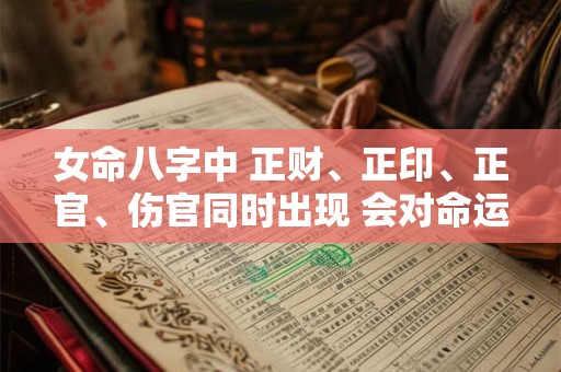 女命八字中 正财、正印、正官、伤官同时出现 会对命运产生怎样的影响呢