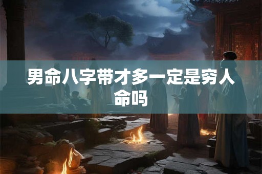 男命八字带才多一定是穷人命吗