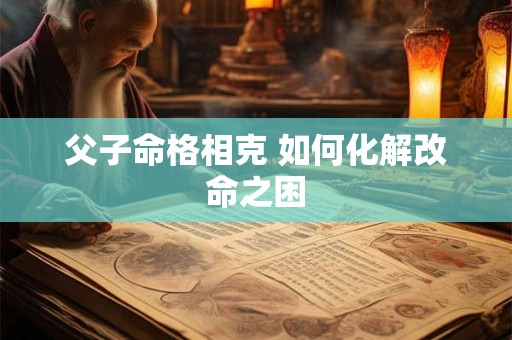 父子命格相克 如何化解改命之困