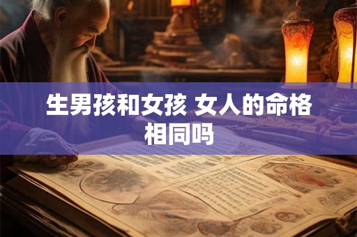 生男孩和女孩 女人的命格相同吗