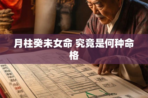 月柱癸未女命 究竟是何种命格