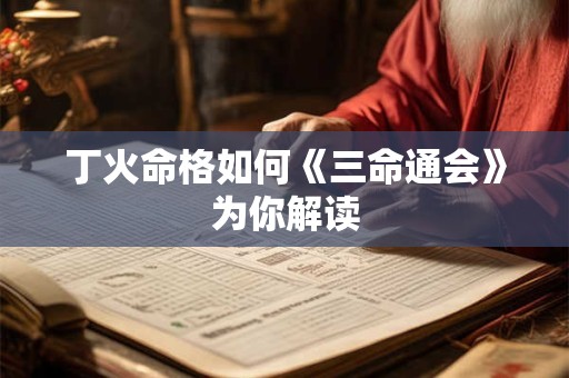 丁火命格如何《三命通会》为你解读