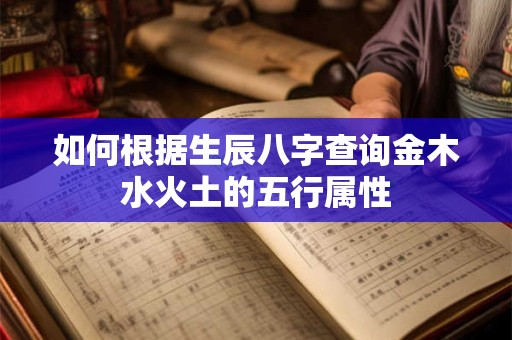 如何根据生辰八字查询金木水火土的五行属性