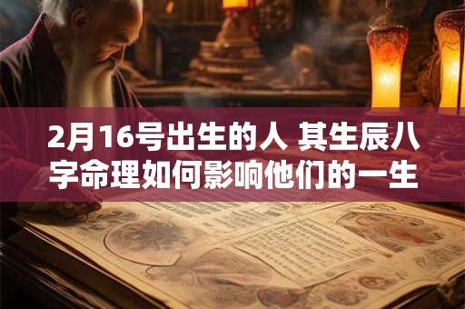 2月16号出生的人 其生辰八字命理如何影响他们的一生命运