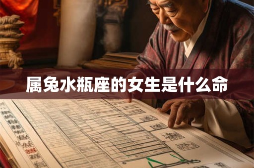 属兔水瓶座的女生是什么命