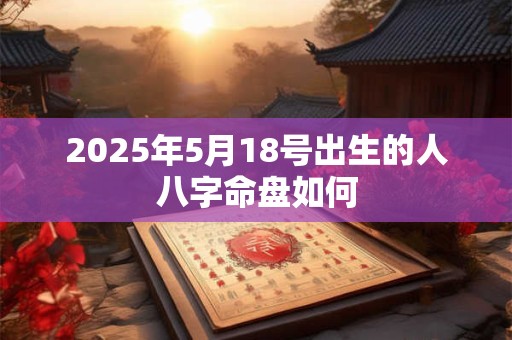 2025年5月18号出生的人八字命盘如何