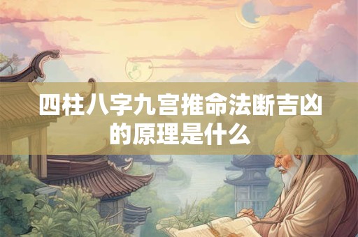 四柱八字九宫推命法断吉凶的原理是什么