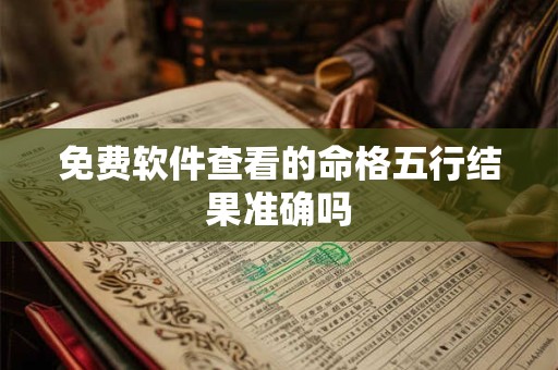 免费软件查看的命格五行结果准确吗