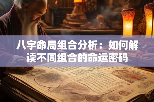 八字命局组合分析：如何解读不同组合的命运密码