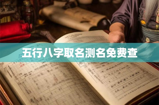 五行八字取名测名免费查