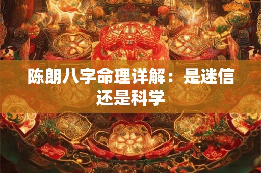 陈朗八字命理详解：是迷信还是科学