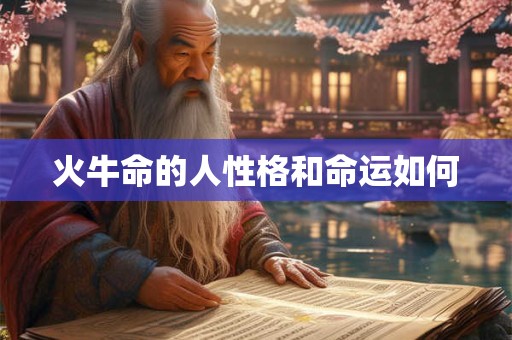 火牛命的人性格和命运如何