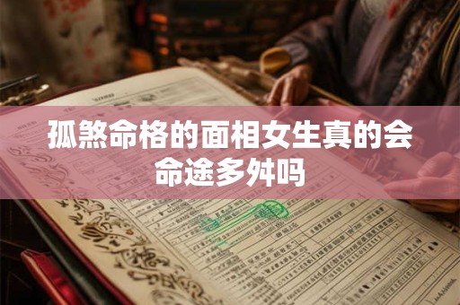 孤煞命格的面相女生真的会命途多舛吗