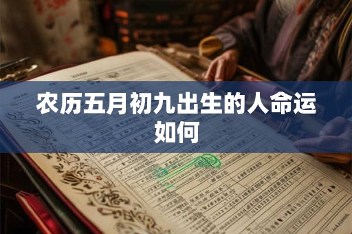 农历五月初九出生的人命运如何
