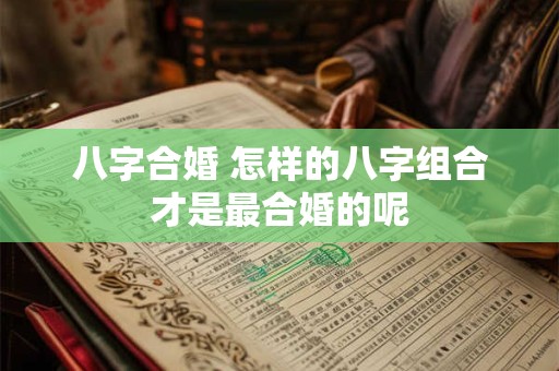 八字合婚 怎样的八字组合才是最合婚的呢