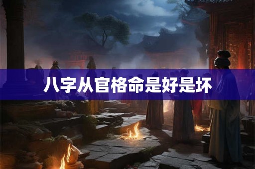 八字从官格命是好是坏