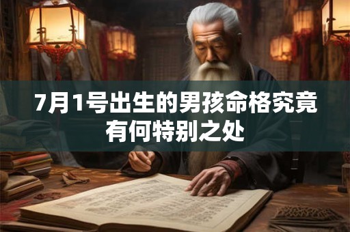 7月1号出生的男孩命格究竟有何特别之处
