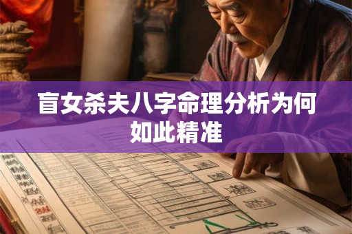 盲女杀夫八字命理分析为何如此精准
